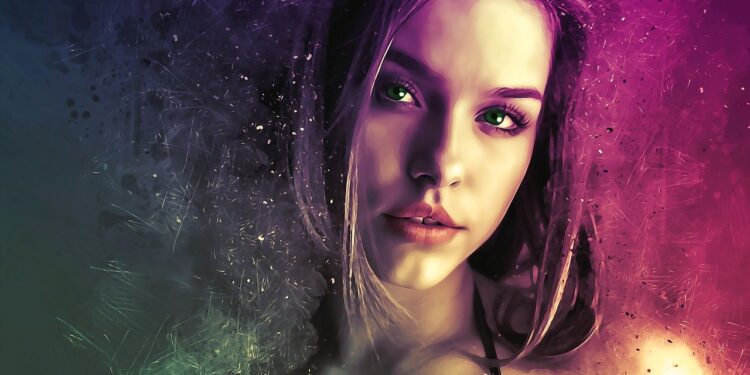 celebrity with purple eyes